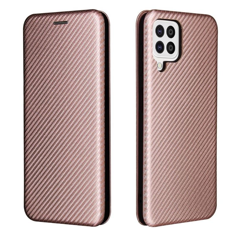 Flip Case Für Samsung Galaxy A22 4G Kunstleder Im Kohlefaser-stil