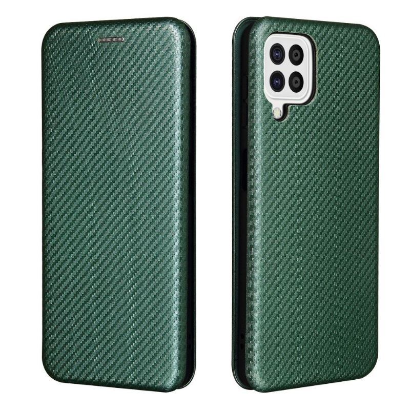 Flip Case Für Samsung Galaxy A22 4G Kunstleder Im Kohlefaser-stil