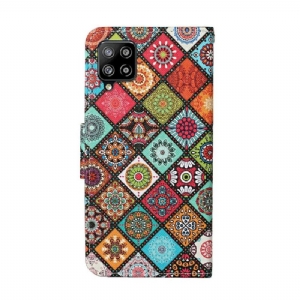 Lederhüllen Für Samsung Galaxy A22 4G Kaleidoskop-mandala