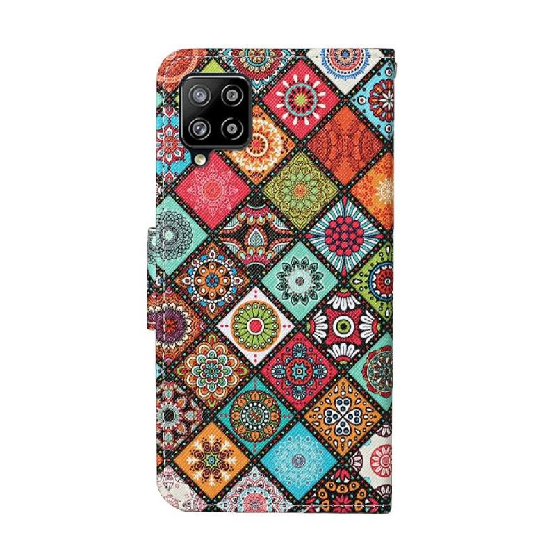 Lederhüllen Für Samsung Galaxy A22 4G Kaleidoskop-mandala