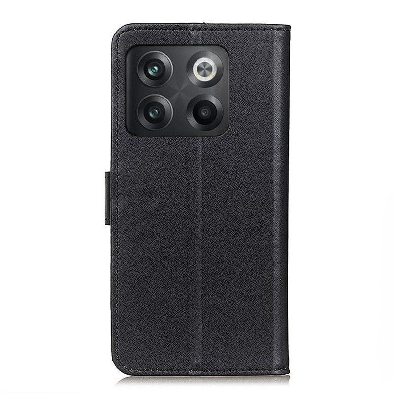 Flip Case Für OnePlus 10T 5G Schlichtes Kunstleder