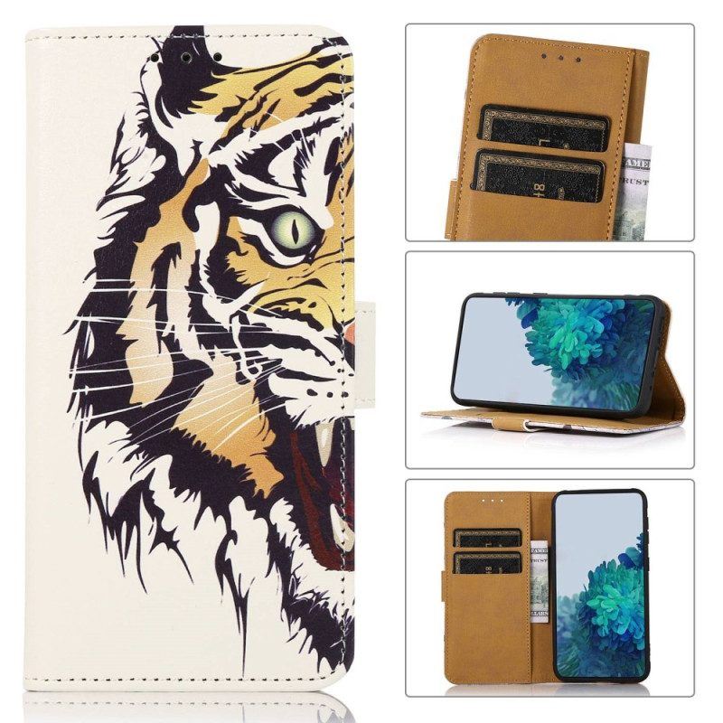 Flip Case Für OnePlus 10T 5G Wilder Tiger