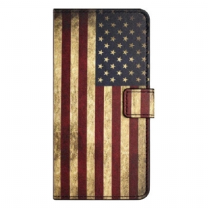 Lederhüllen Für OnePlus 10T 5G Vintage Amerikanische Flagge