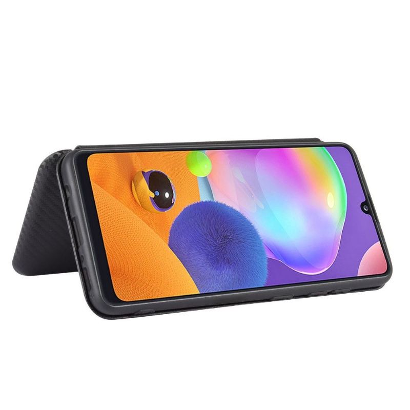 Flip Case Für Samsung Galaxy A31 Kohlefaser-effekt