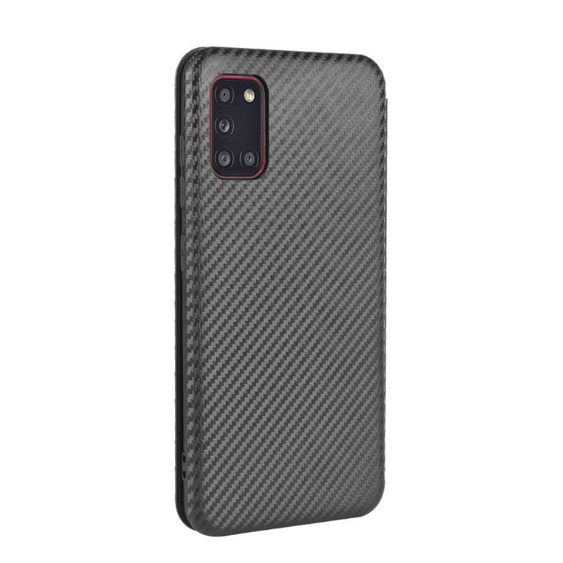 Flip Case Für Samsung Galaxy A31 Kohlefaser-effekt