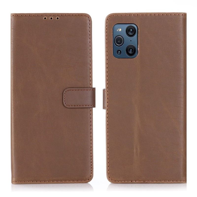 Case Für Oppo Find X3 Pro Flip Case Retro-folio Aus Kunstleder