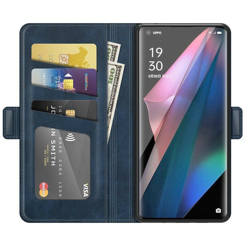 Flip Case Für Oppo Find X3 Pro Flip Case Klassische Doppelklappe