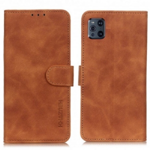 Flip Case Für Oppo Find X3 Pro Matter Vintage-ledereffekt Khazneh