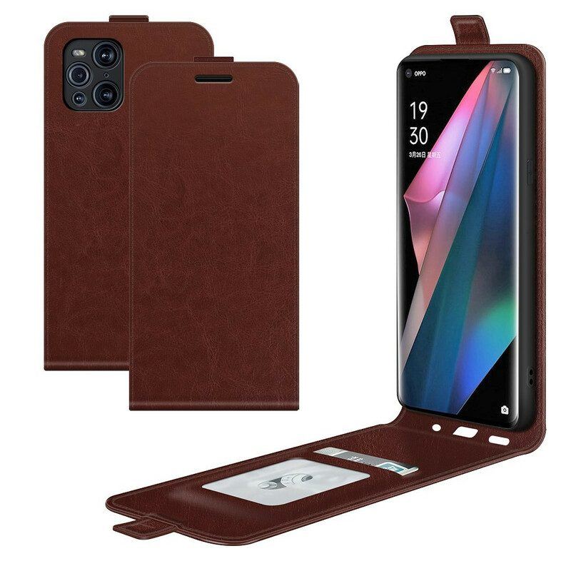 Flip Case Für Oppo Find X3 Pro Flip Case Vertikale Klappe In Lederoptik