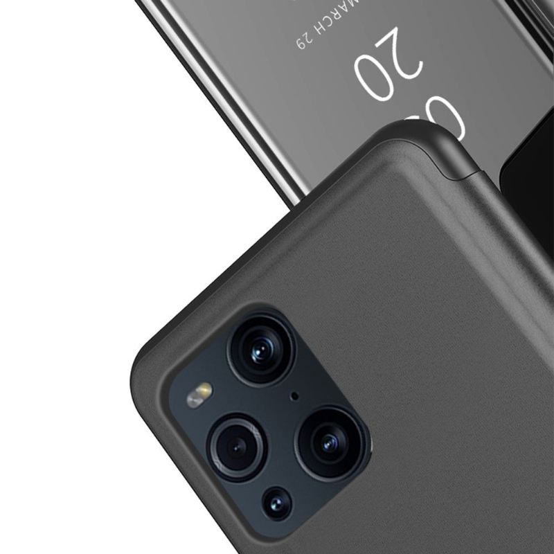 Handyhülle Für Oppo Find X3 Pro Schutzhülle Flip Case Spiegeleffekt