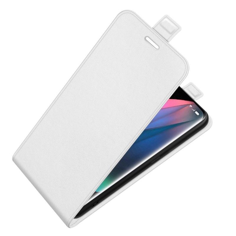 Lederhüllen Für Oppo Find X3 Pro Flip Case Vertikales Kunstleder