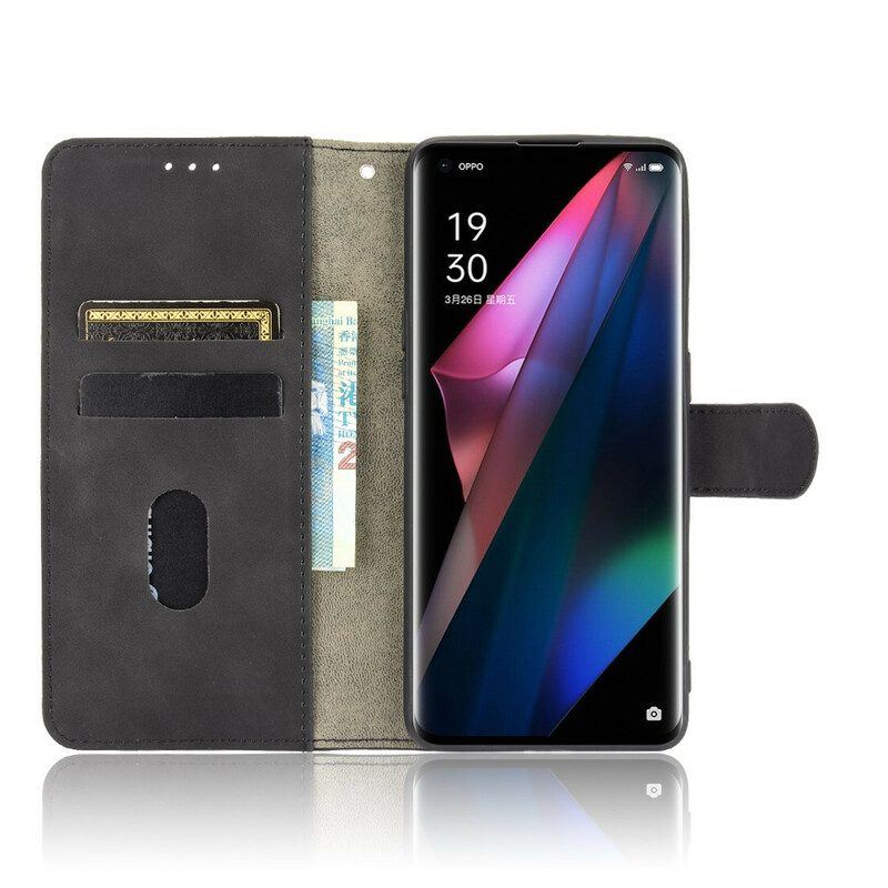 Lederhüllen Für Oppo Find X3 Pro Hautberührung