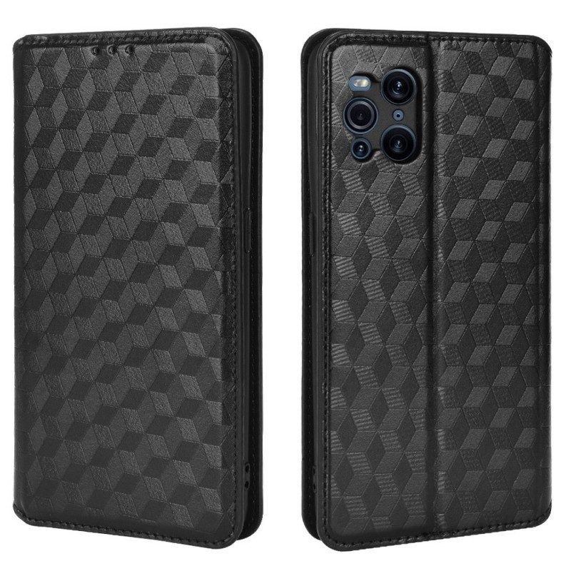 Schutzhülle Für Oppo Find X3 Pro Flip Case Diamant-ledereffekt