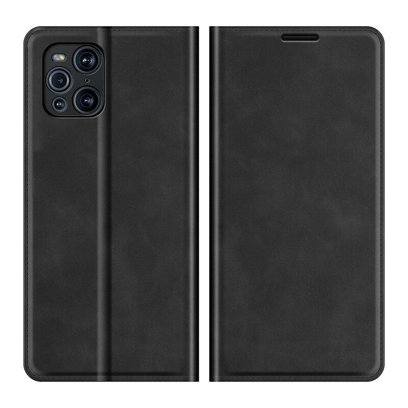 Schutzhülle Für Oppo Find X3 Pro Flip Case Weicher Ledereffekt