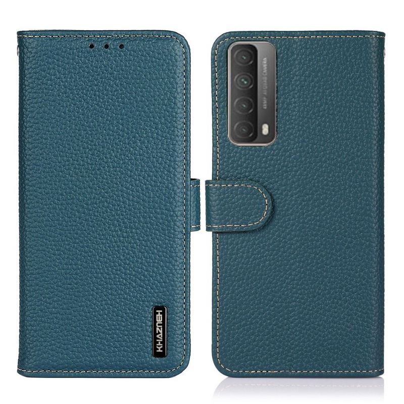 Flip Case Für Huawei P Smart 2021 Khazneh Genarbtes Leder