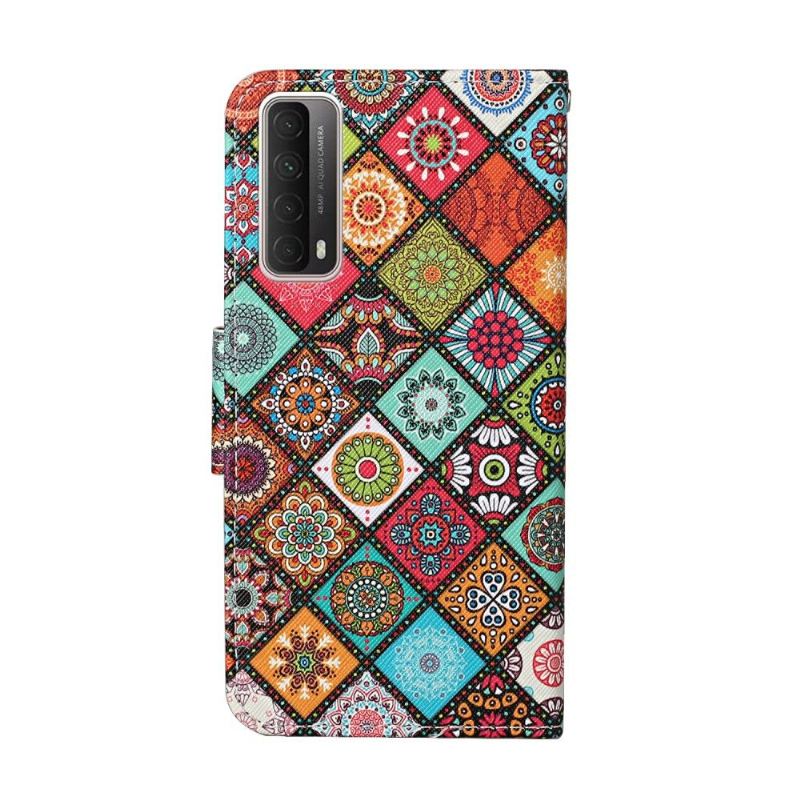 Lederhüllen Für Huawei P Smart 2021 Anti-Sturz Kaleidoskop-mandala