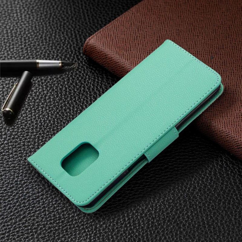 Case Für Xiaomi Redmi Note 9S / Redmi Note 9 Pro Flip Case Genarbter Ledereffekt