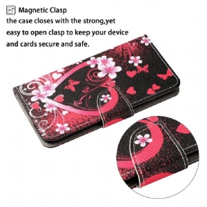 Flip Case Für Xiaomi Redmi Note 9S / Redmi Note 9 Pro Blumenherz