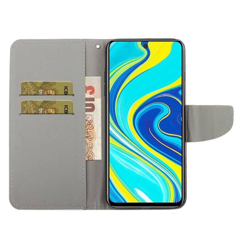 Flip Case Für Xiaomi Redmi Note 9S / Redmi Note 9 Pro Blumenherz