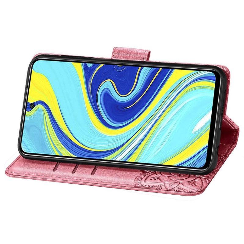 Flip Case Für Xiaomi Redmi Note 9S / Redmi Note 9 Pro Geprägter Schmetterling