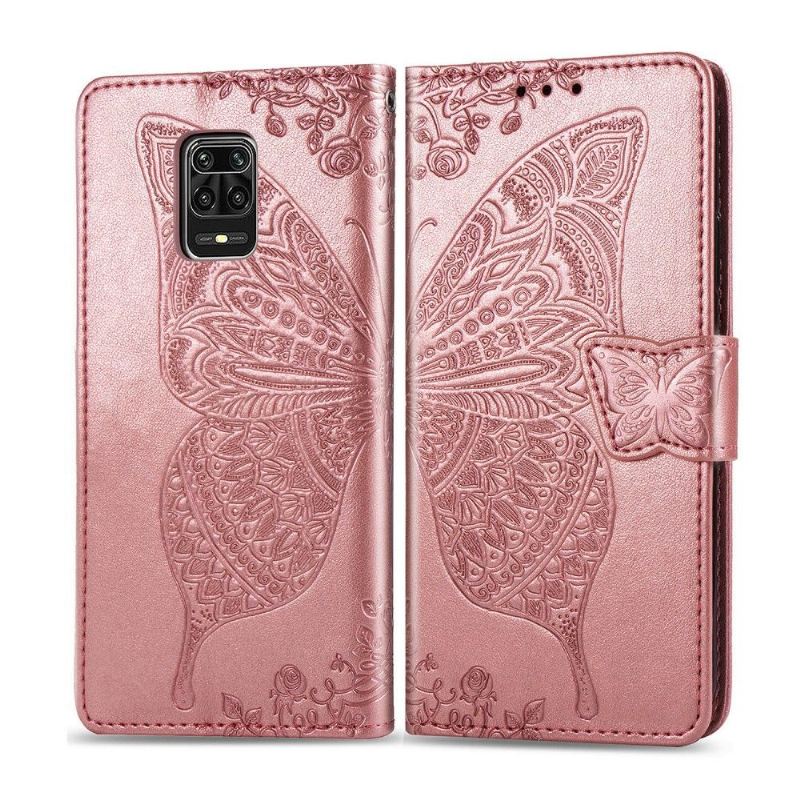 Flip Case Für Xiaomi Redmi Note 9S / Redmi Note 9 Pro Geprägter Schmetterling