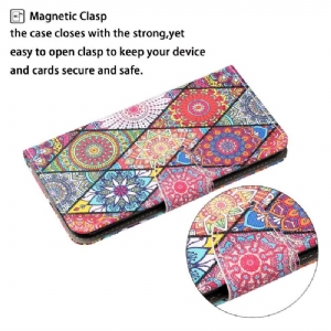 Flip Case Für Xiaomi Redmi Note 9S / Redmi Note 9 Pro Kaleidoskop-mandala