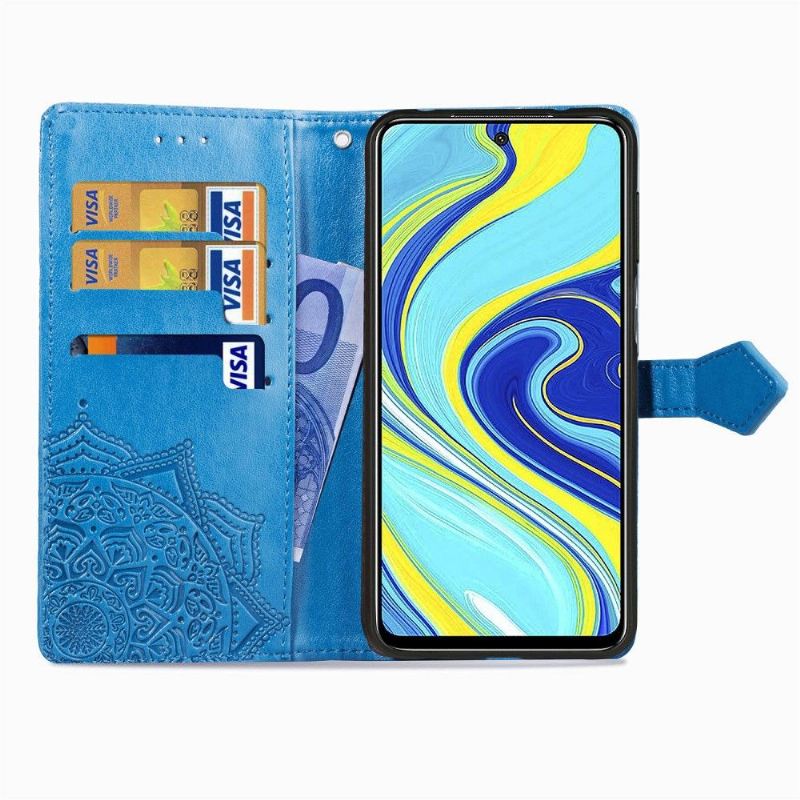 Lederhüllen Für Xiaomi Redmi Note 9S / Redmi Note 9 Pro Anti-Sturz Mandala-kartenhalter