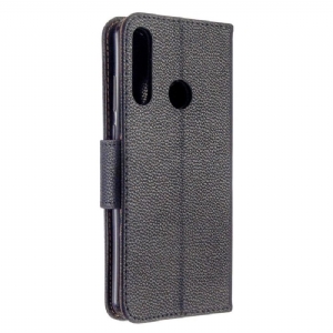 Case Für Huawei Y6p Flip Case Genarbter Ledereffekt