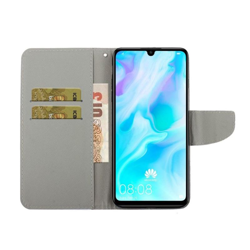 Flip Case Für Huawei Y6p Blauer Schmetterling