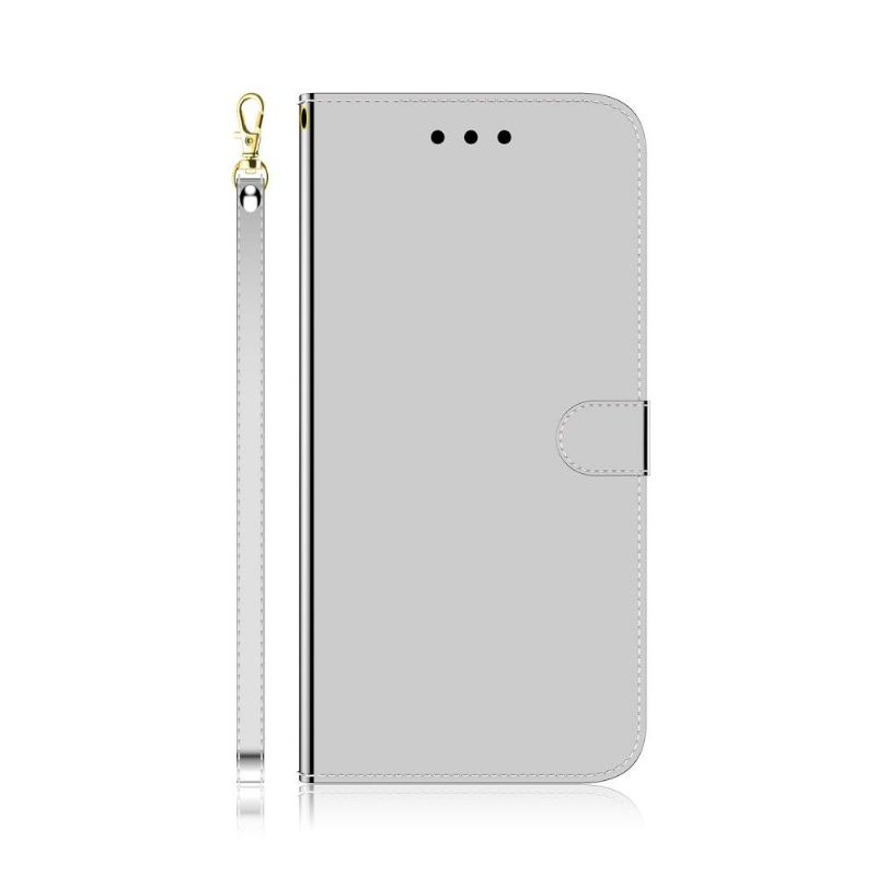 Flip Case Für Huawei Y6p Kunstleder Spiegeleffekt