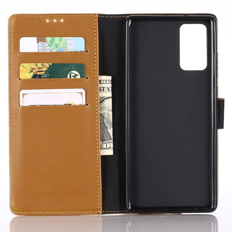 Case Für Samsung Galaxy Note 20 Flip Case Retro-leder-effekt