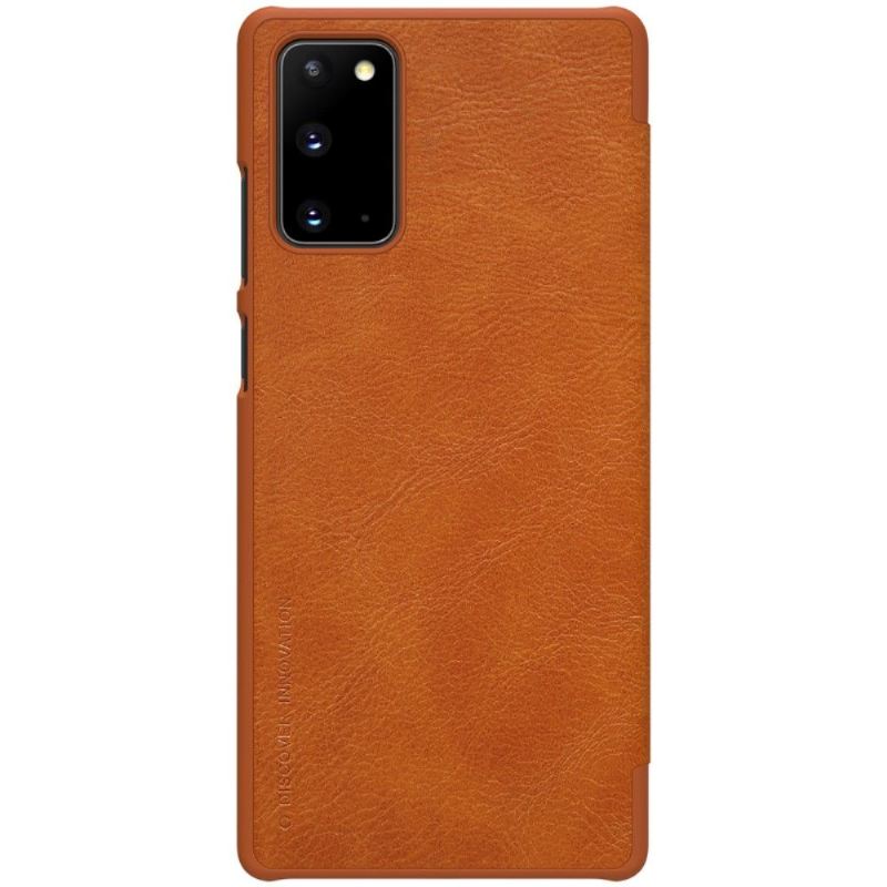 Flip Case Für Samsung Galaxy Note 20 Qin-ledereffekt - Havanna