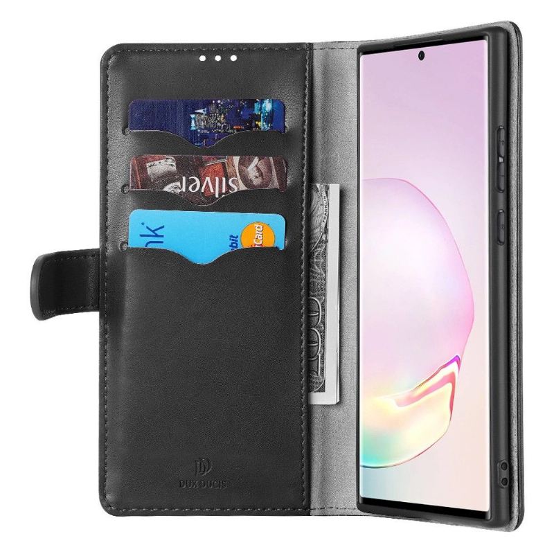 Flip Case Für Samsung Galaxy Note 20 Serie Kado Kunstleder - Schwarz