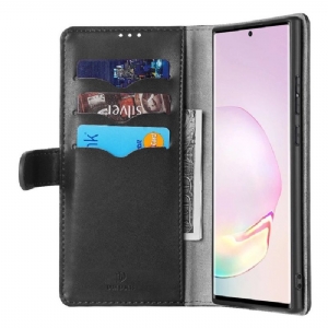 Flip Case Für Samsung Galaxy Note 20 Serie Kado Kunstleder - Schwarz