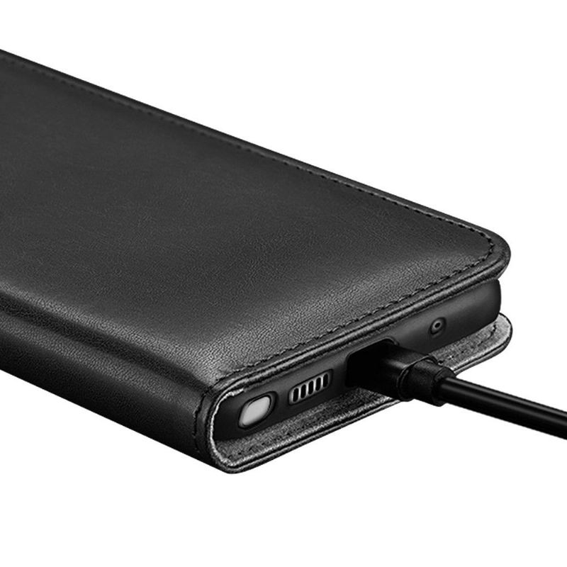 Flip Case Für Samsung Galaxy Note 20 Serie Kado Kunstleder - Schwarz