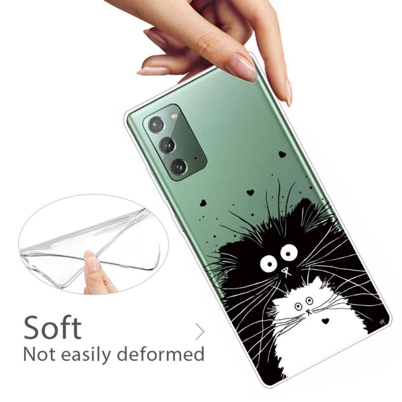 Handyhülle Für Samsung Galaxy Note 20 Schutzhülle Schwarze Und Weiße Katzen