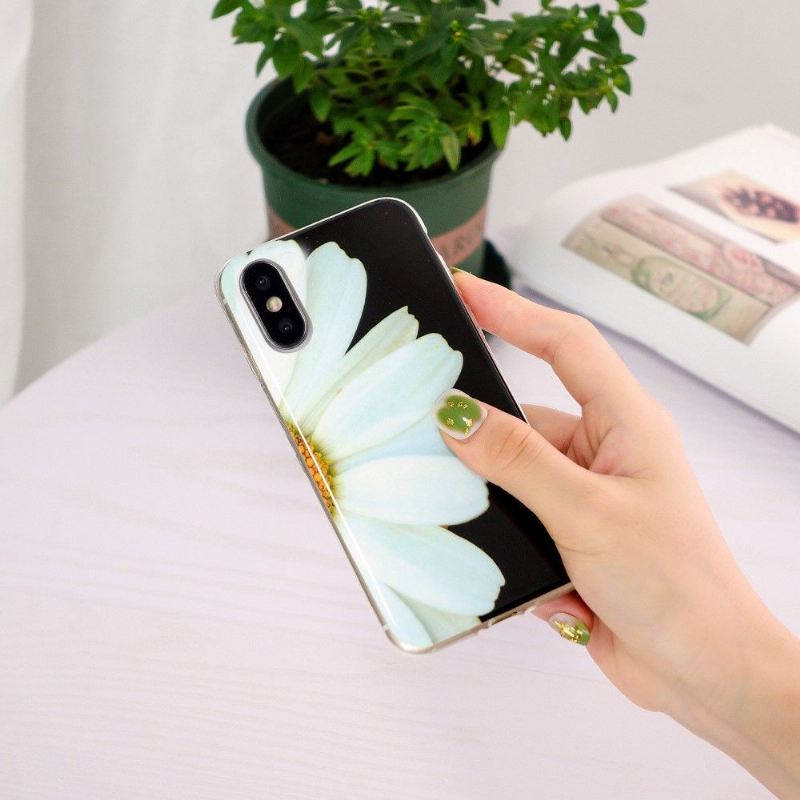 Handyhülle Für iPhone X / XS Fluoreszierendes Gänseblümchen