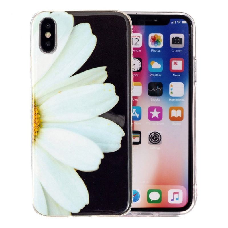 Handyhülle Für iPhone X / XS Fluoreszierendes Gänseblümchen