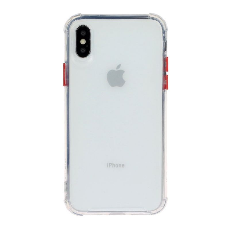 Handyhülle Für iPhone X / XS Halbtransparent Mit Farbknopf