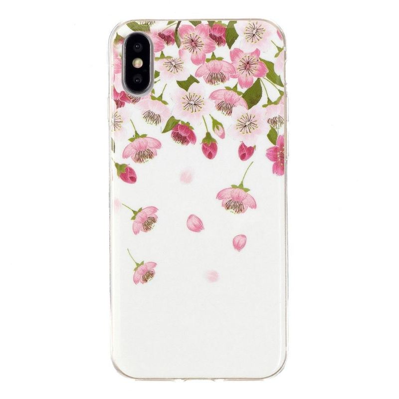 Handyhülle Für iPhone X / XS Schutzhülle Fluoreszierende Blumen