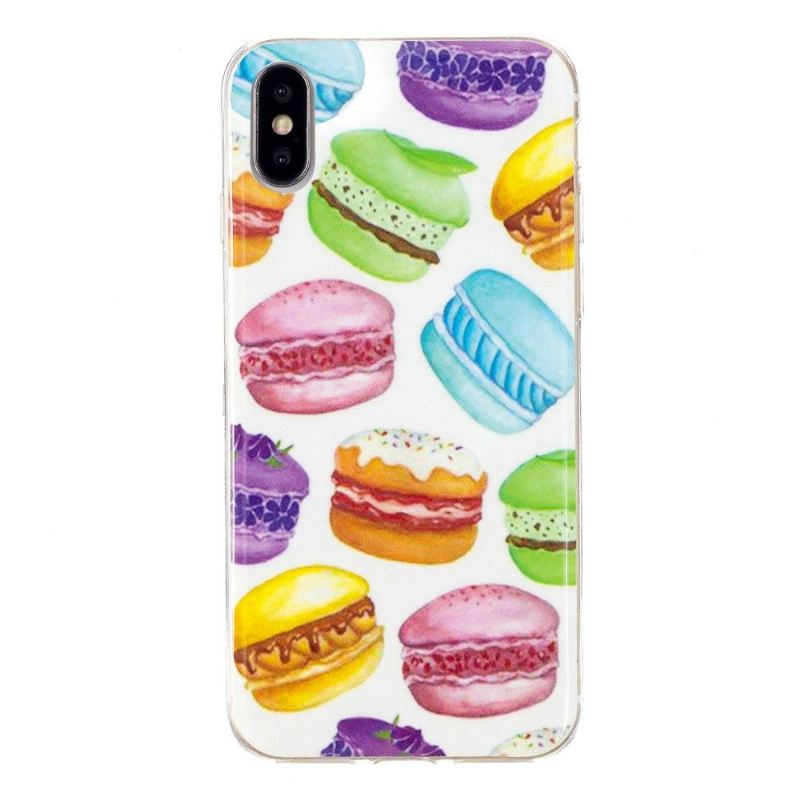 Hülle Für iPhone X / XS Fluoreszierende Macarons