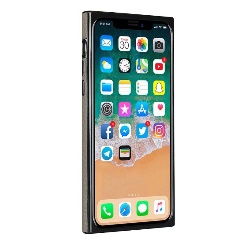 Hülle Für iPhone X / XS Ledereffekt Mit Riemen