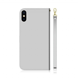 Lederhüllen Für iPhone X / XS Kunstleder Mit Spiegeleffekt