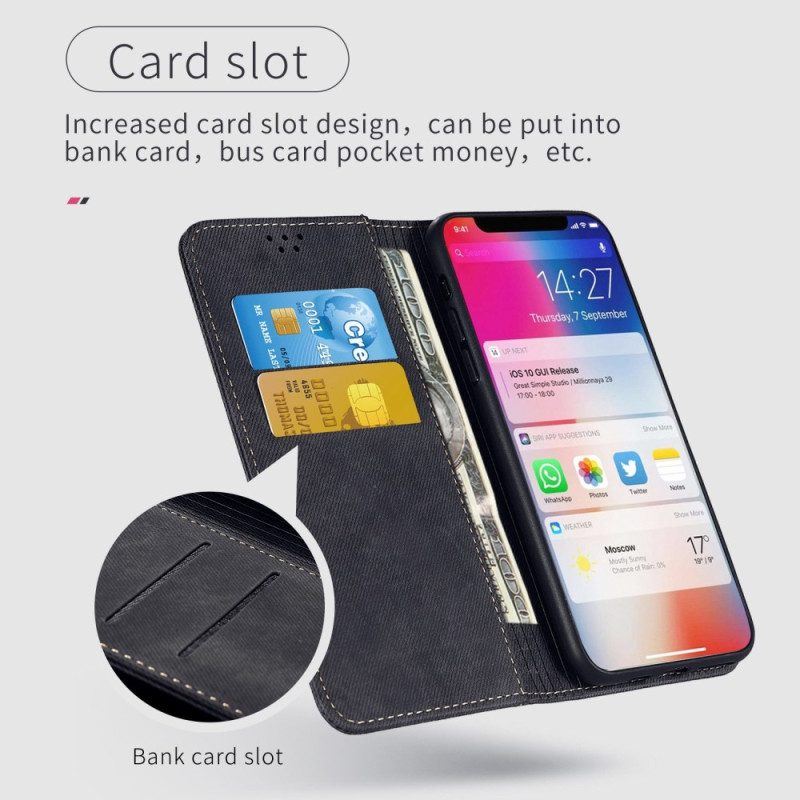 Schutzhülle Für Vivo Y22s Flip Case Denim-stoff