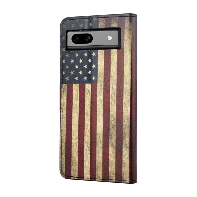 Lederhüllen Google Pixel 8a Amerikanische Flagge