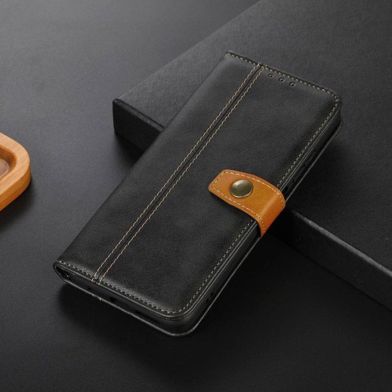 Flip Case Für OnePlus Nord CE 2 5G Kunstleder Mit Knopf