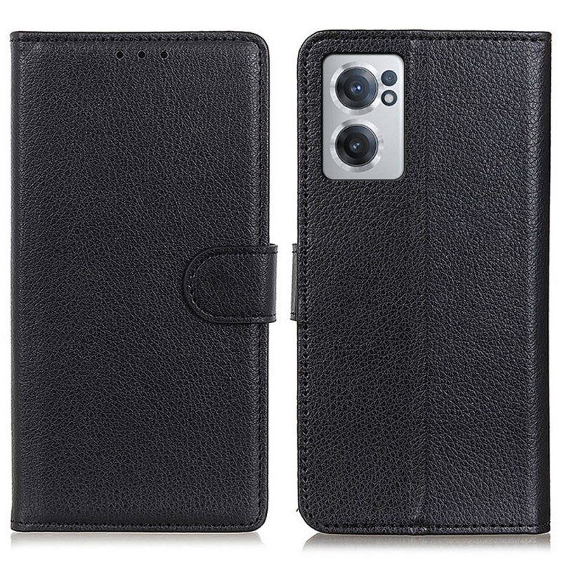 Flip Case Für OnePlus Nord CE 2 5G Litschi-textur