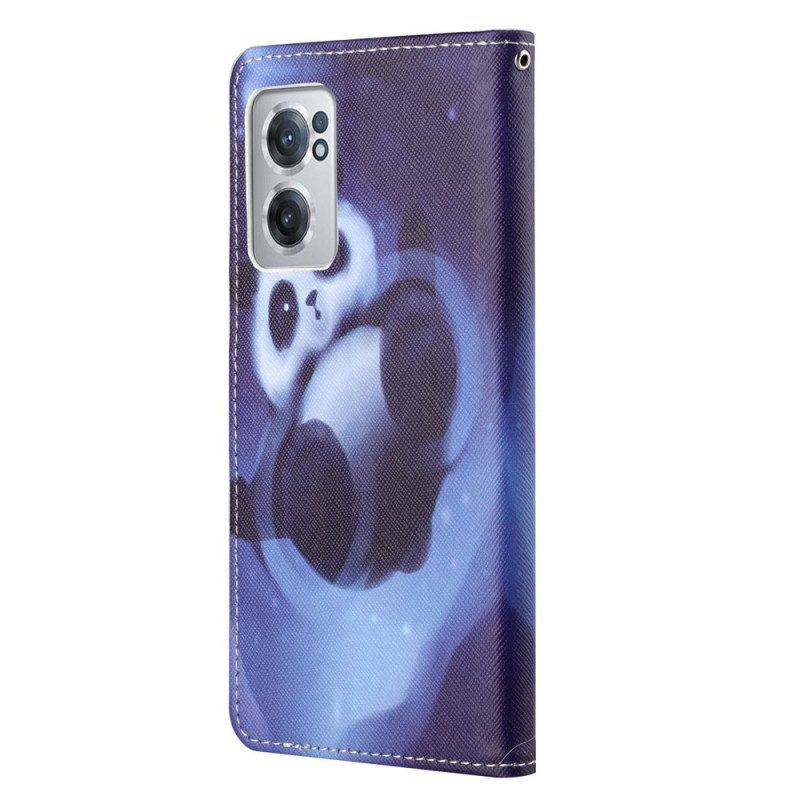 Flip Case Für OnePlus Nord CE 2 5G Nachtpanda