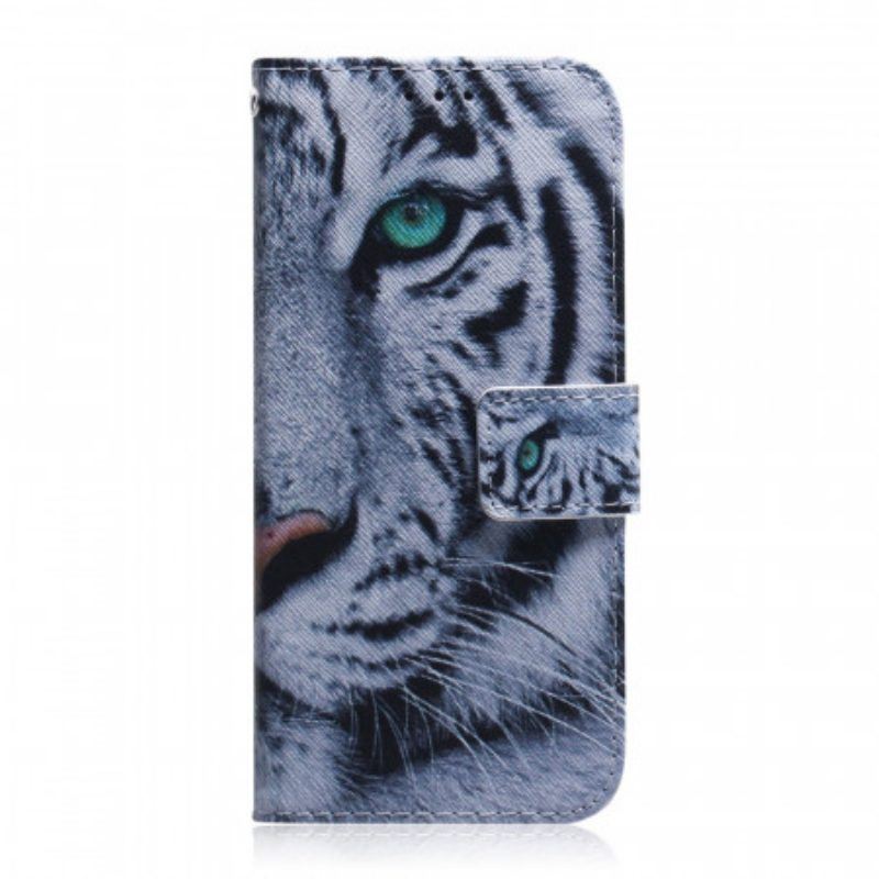 Flip Case Für OnePlus Nord CE 2 5G Weißer Tiger