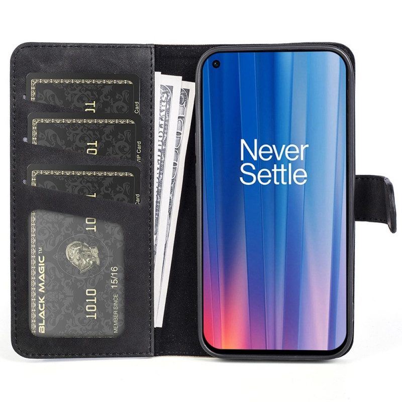 Flip Case Für OnePlus Nord CE 2 5G Zweifarbiges Kunstleder